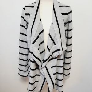 Sugar Maple Boutique striped fleece cardigan size large